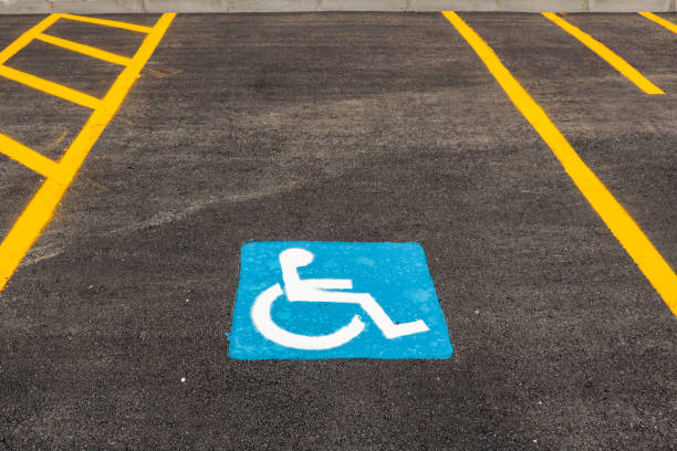 istock Exclusive parking space for wheelchair users 1346735181