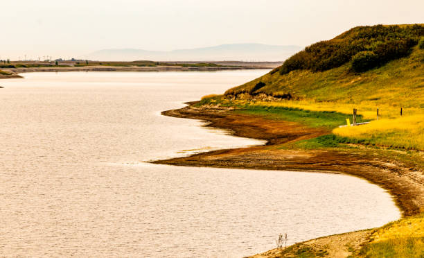 istock lakes, ponds, stream, fields and rustic buildings on a  drive through MD of Willow Creek Alberta Canada 1346735408