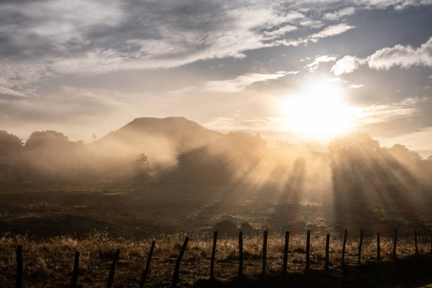 istock Sunrise on the hill in the Aubrac 1346737414
