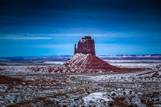 istock West Mitten Butte of Monument Valley in winter at night 1346738643