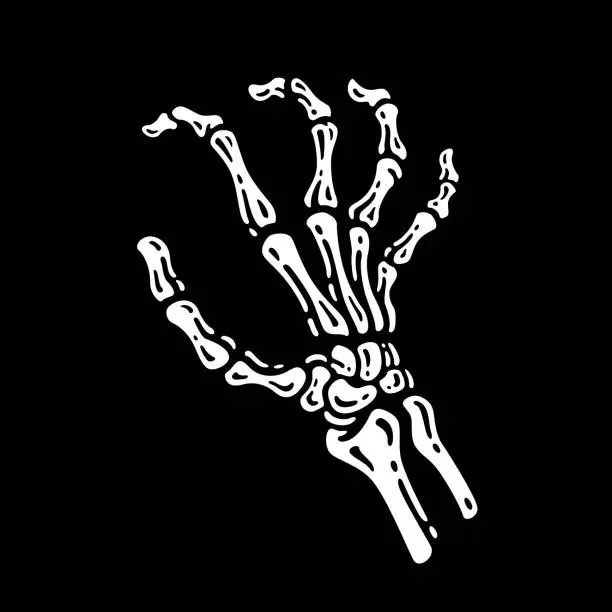 Vector illustration of hand bone gestures