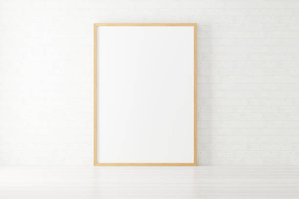 istock Mockup poster photo frame with christmas decoration. 1346740132