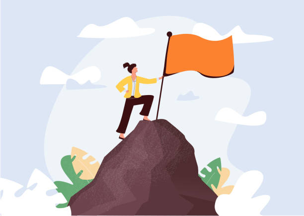 istock Successful businesswoman as confident female work leader tiny person concept. Career professional achievement top. 1346741017