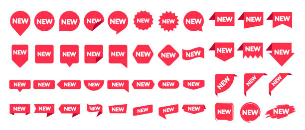 Vector Illustration Big New Label Set
