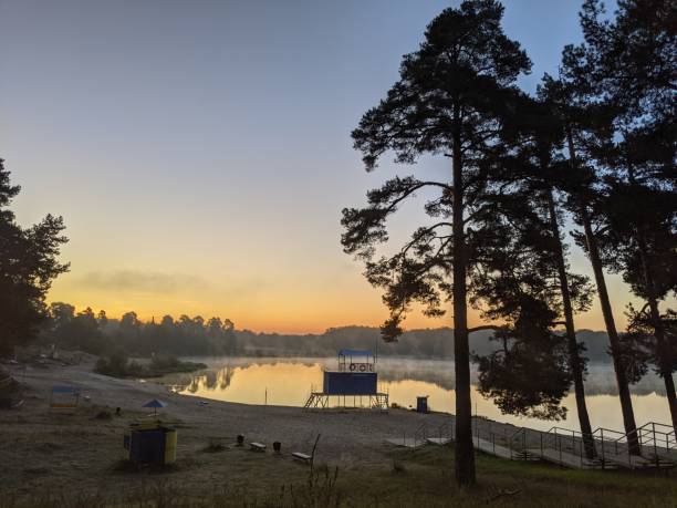 istock Beach at dawn in autumn frosty morning 1346741315