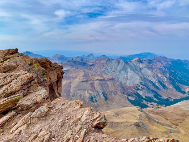 vista del pico uncompahgre - uncompahgre national forest fotografías e imágenes de stock