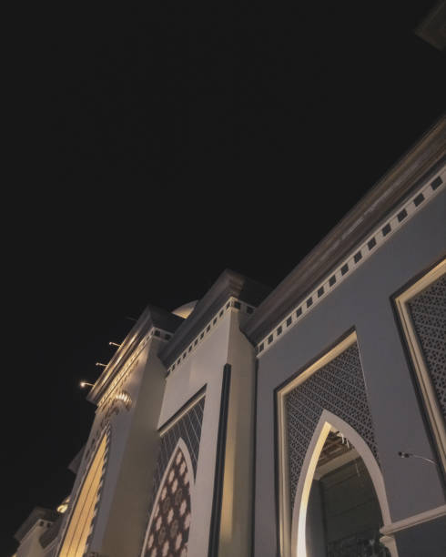 istock Baitur Rahman Limboto Mosque, Gorontalo at night 1346747916
