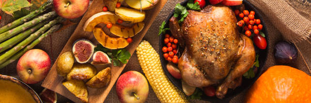 Thanksgiving dinner stock photo