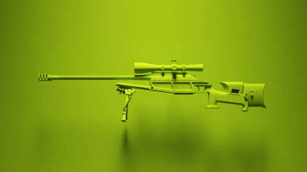 Photo of Green Rifle Gun Weapon Equipment Post-Punk with Green Background