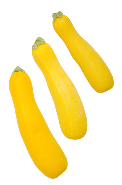 istock Yellow zucchini on a white background. 1346750524