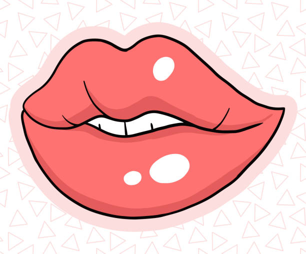 Light Smiling Lips Stock Illustration - Download Image Now - Adult, Art,  Beauty - iStock