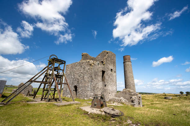 Cornish Engine House at Magpie Mine in Peak District National Park, England