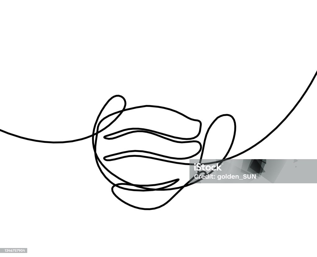 Mask Line Work Abstract Mask As Line Drawing On White Background Stock Illustration ...