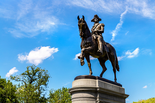 George Washington Statue in Boston, Massachusetts, USA
