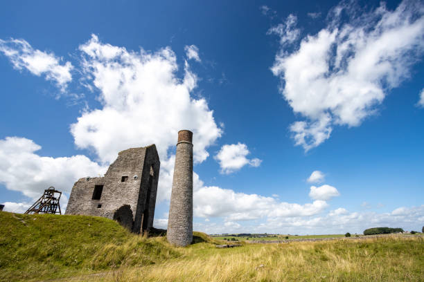 Cornish Engine House at Magpie Mine in Peak District National Park, England