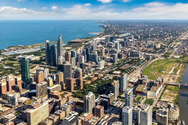 istock Aerial view of Chicago 1346764843