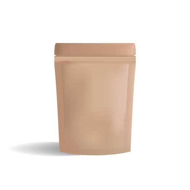 istock Paper bag mockup. Blank zip package design. Package mockup template for logo, brand, sticker, label. Vector illustration 1346770676