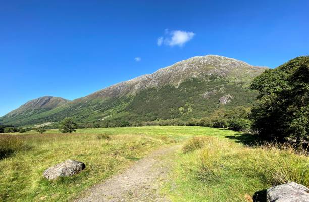 una vista delle highlands scozzesi vicino a ben nevis - ben nevis nevis ben loch foto e immagini stock