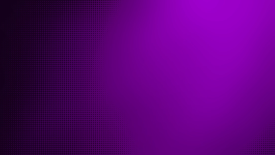 black gradation half tone pattern on purple gradient background. abstract violet graphic background with dark color from corners of image. empty cosmic background. blurred dark violet sky.