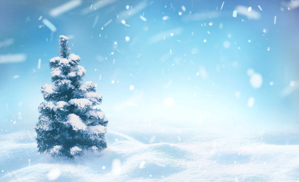 istock Beautiful winter snowy background. 1346779185