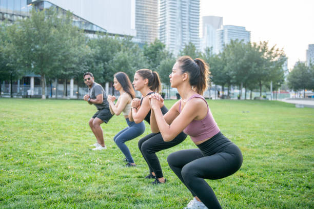 istock Multi-Ethnic Outdoor Fitness Class 1346779288