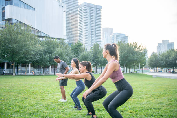 istock Multi-Ethnic Outdoor Fitness Class 1346779292