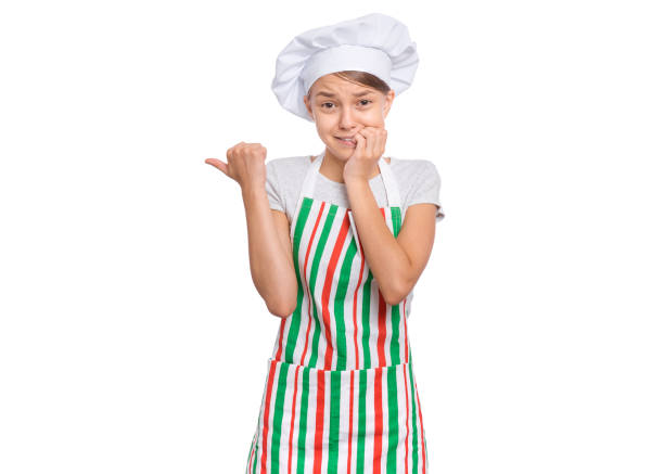 istock Girl chef on white 1346784605