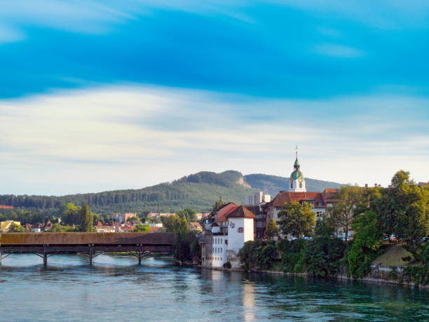 City of Olten and Aare River, Olten, Switzerland