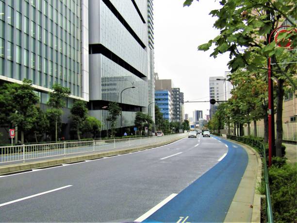 istock Japan. August. Empty streets of Shinagawa. 1346788731
