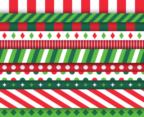 크리스마스 휴가 패턴 레이어 - candy cane stock illustrations