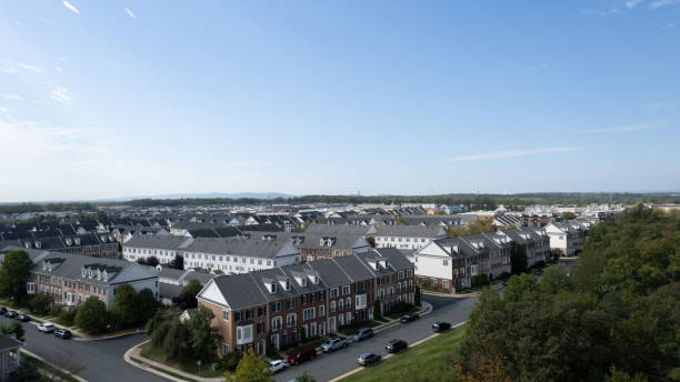 Townhome Community Ashburn, Virginia townhomes. ashburn virginia stock pictures, royalty-free photos & images