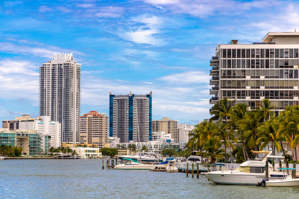 istock Residential buildings in Miami Beach 1346809344