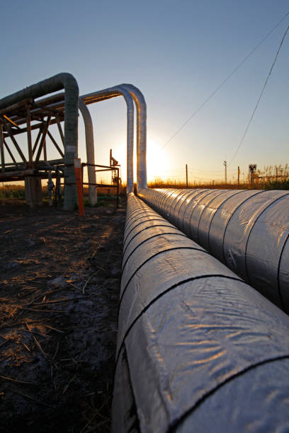 istock Oil pipes and valves 1346810980