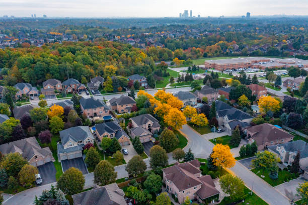 istock Aerial view of Residential Distratic 1346812977
