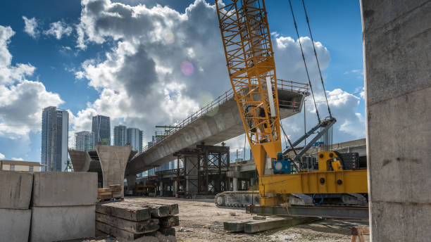 miami new overpass - engineering nobody contemporary new imagens e fotografias de stock