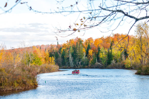 istock Maple trees, outdoor, recreation, Adirondack Park, lake, boating 1346829949