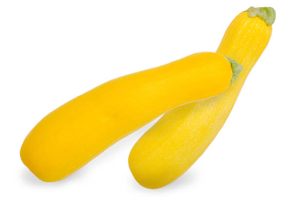 istock Yellow zucchini on a white background. 1346834659
