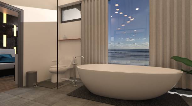 istock Hotel room interior 3d illustration 1346838969