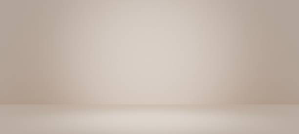 istock Abstract pastel light  yellow color and redial gradient background with white table backdrops display product design. Empty studio beige room for showing. Blur 3D render podium stage vector texture 1346842092