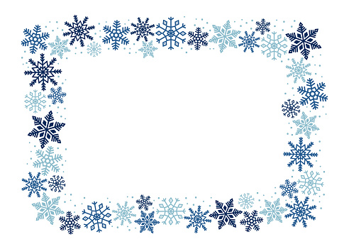 Ice crystal winter symbol. Template for winter Christmas design. Isolated vector illustration