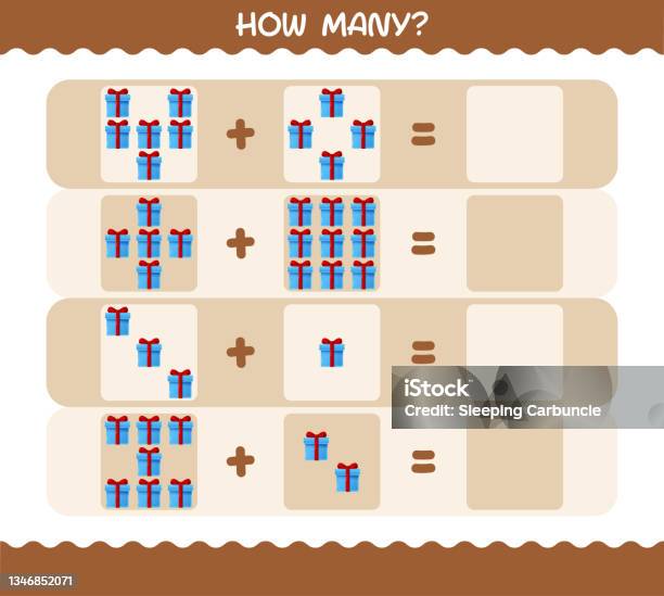 How Many Boxes Math Game How Many Cartoon Gift Box Counting Game Educational Game For Pre Shool ...