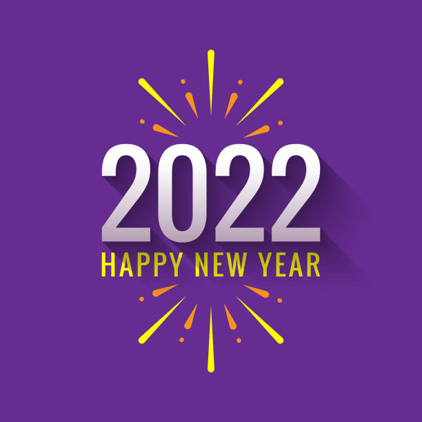 ilustrações de stock, clip art, desenhos animados e ícones de happy new year 2022 greeting card banner vector design on color background. - mundial 2022