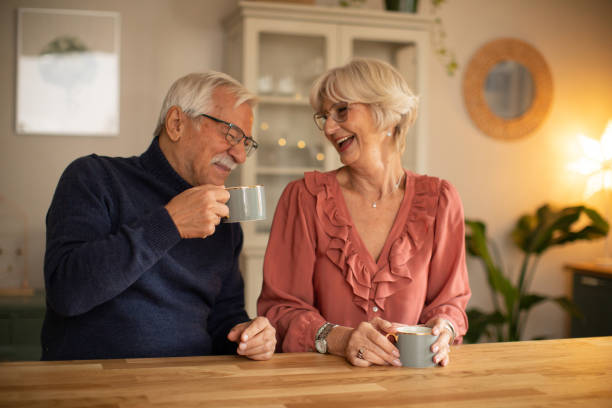 istock Senior couple for Christmas at home 1346863595