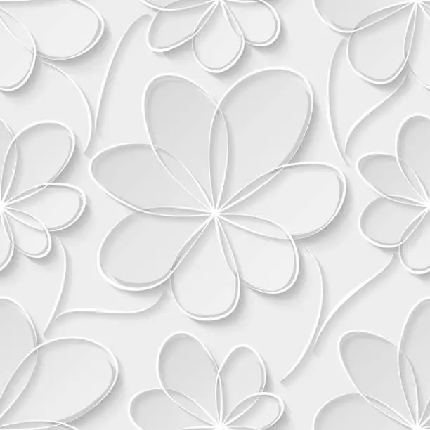 Vector illustration of Floral seamless background