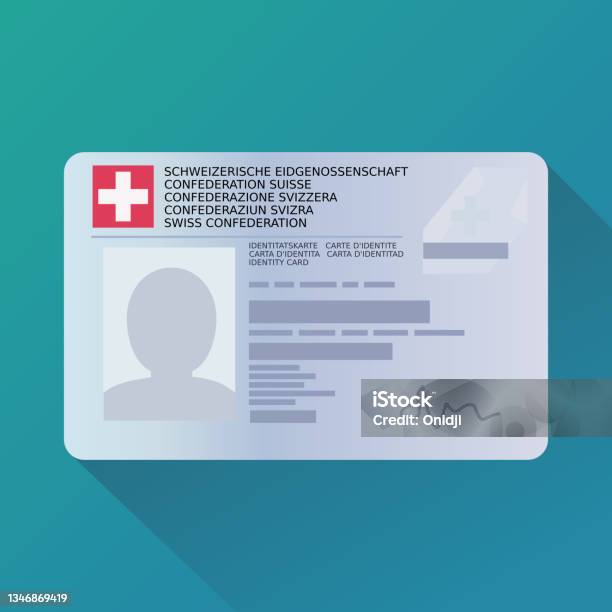 Swiss Identity Card Stock Illustration - Download Image Now - ID Card ...
