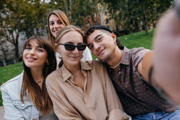 istock Generation Z friends taking a selfie for socials 1346872682
