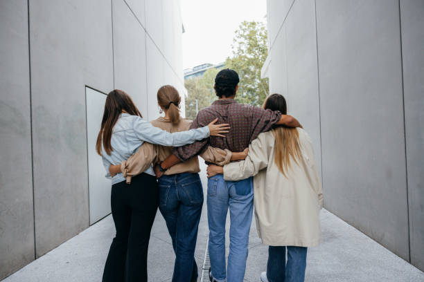 istock Happy group of Generation Z friends 1346872810