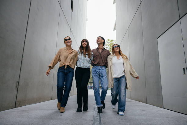 istock Happy group of Generation Z friends 1346873953