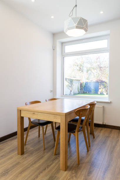 istock Kitchen modern wooden table in scandinavian interior 1346889090