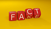 Fake news and facts digital concept